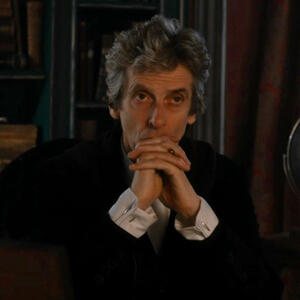 a picture of the 12th doctor, from doctor who.