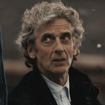 a picture of the 12th doctor, from doctor who.